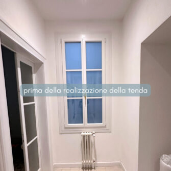 finestra prima della tenda a onda in crepe chiffon