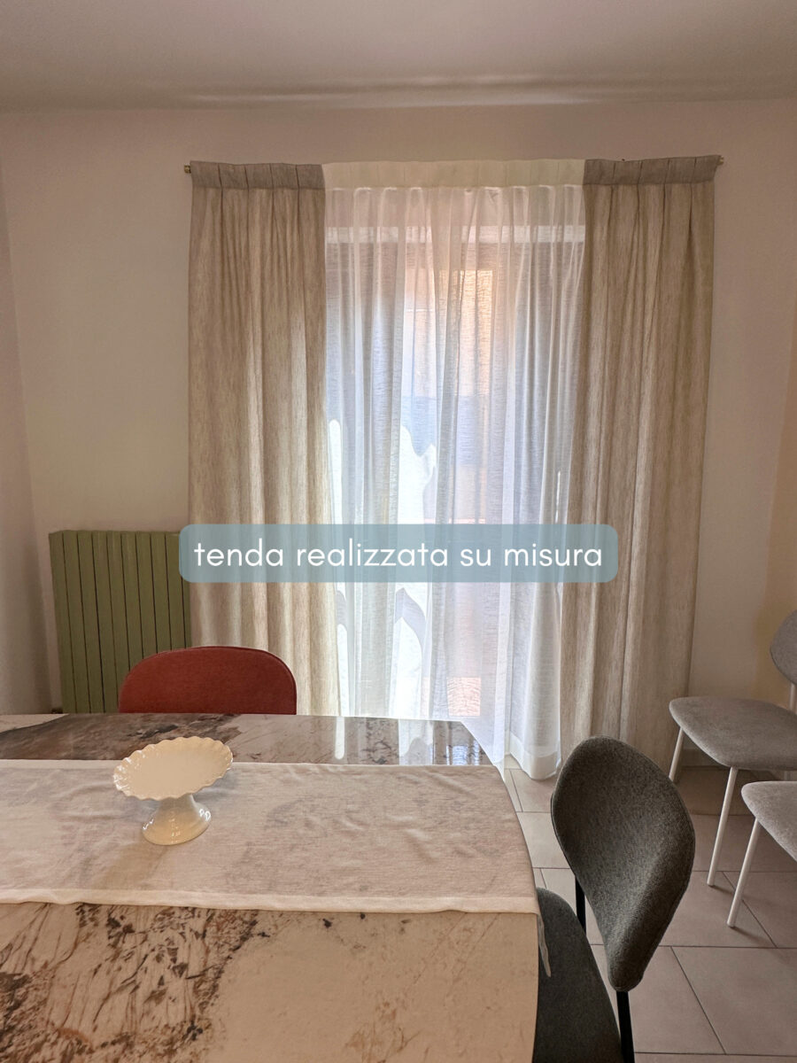 tende con effetto doppio tendaggio calata GLITTER Su misura tenda con effetto doppio tendaggio glitter+luce