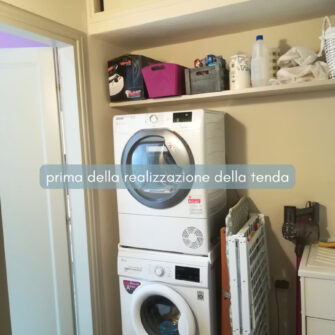 lavanderia prima della tenda con bordi