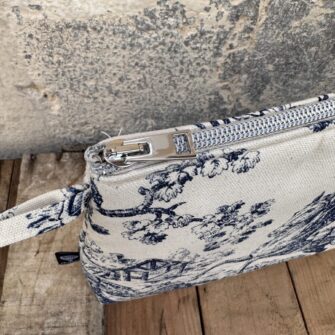 Beauty Case Toile de Jouy cerniera decorativa