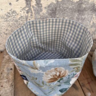 cestino in tessuto fiori balmoral foderato