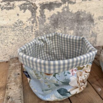 cestino in tessuto fiori balmoral double face