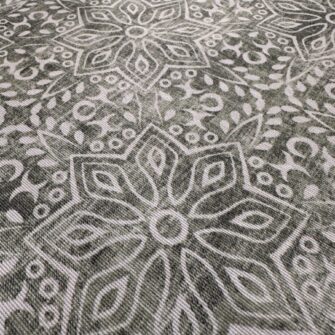 Tessuto Maioliche Verdi Antimacchia Resinato