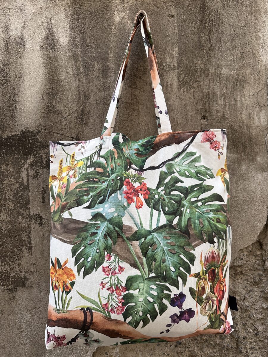 TOTE BAG FOGLIE MONSTERA (4) Tote Bag Foglie Monstera