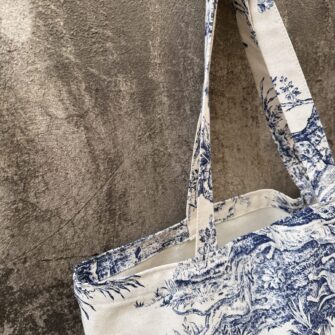 tote bag toile de jouy 100% cotone