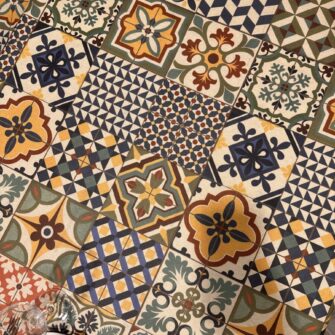 Tessuto per Tovaglia Antimacchia Maioliche