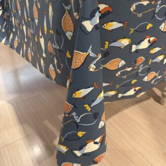 Tovaglia Antimacchia Pesci Blu (PARTICOLARE)