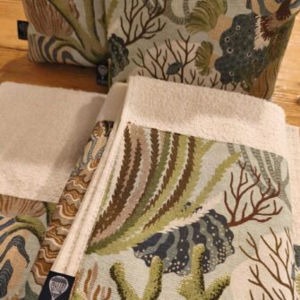 coppia asciugamani acquamarina con accessori