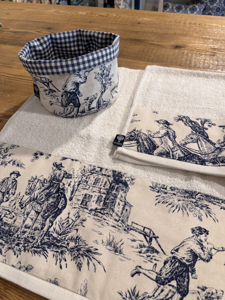 set bagno toile de jouy (4) set bagno toile de jouy