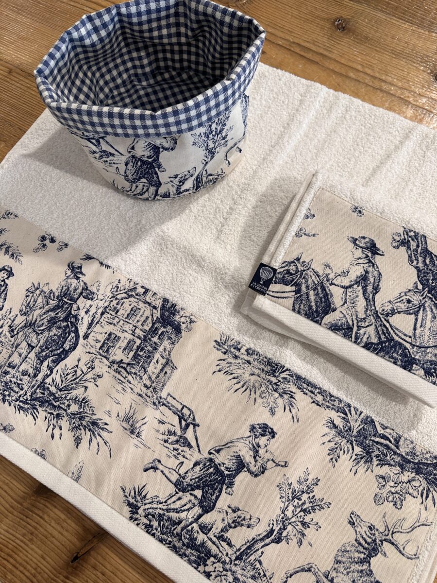 set bagno toile de jouy (7) set bagno toile de jouy