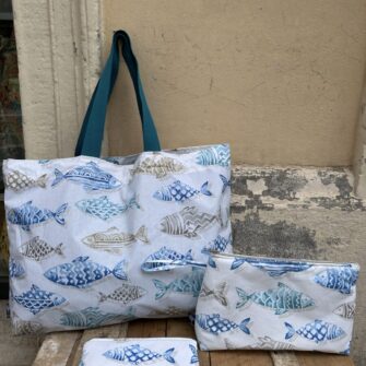Set Borsa Impermeabile Pesci Acqua e Accessori Coordinati