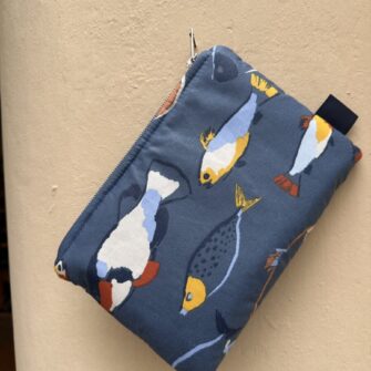 Pochette impermeabile pesci blu