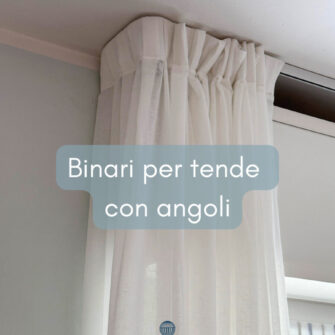 binario per tende angolari
