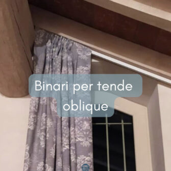 binario per tende oblique