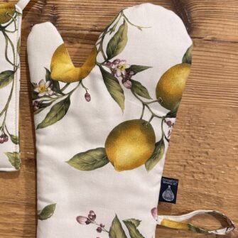 Guanto cucina Limoni Positano in cotone imbottito 18x33 cm